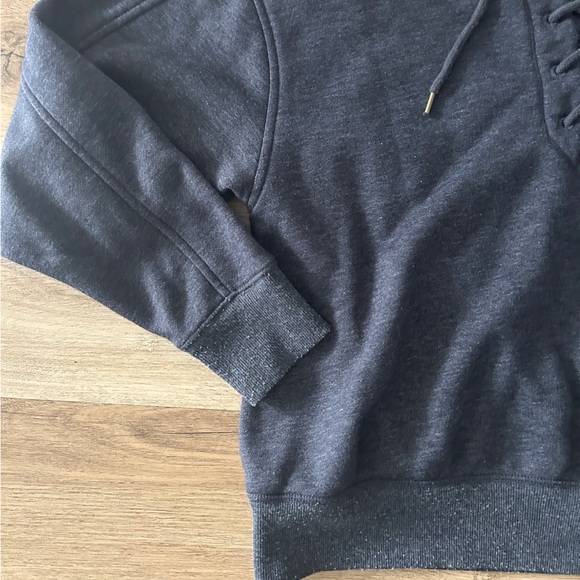 Old Navy Women’s Small Charcoal Gray Lace-Up Sweatshirt- EUC - Picture 2 of 6